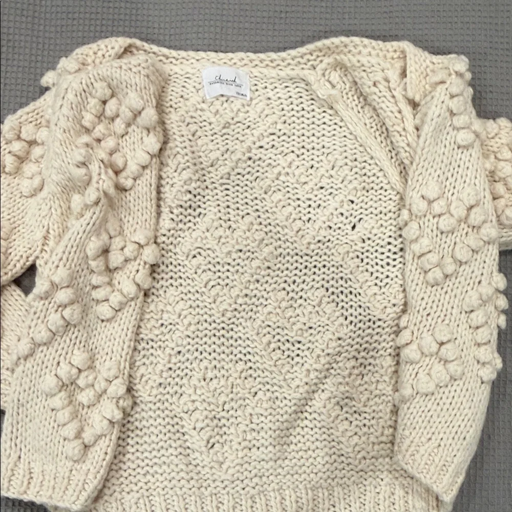 Chicwish Cream Textured Knit Cardigan - Picture 5 of 7